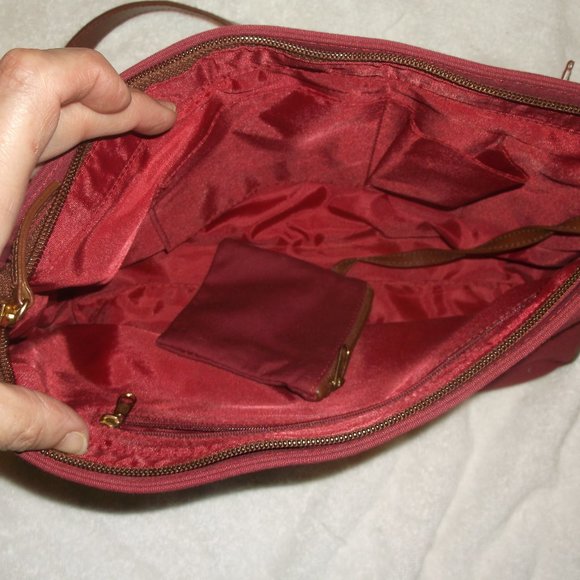 Appleseed's Maroon Red Canvas Purse Handbag - Picture 6 of 10